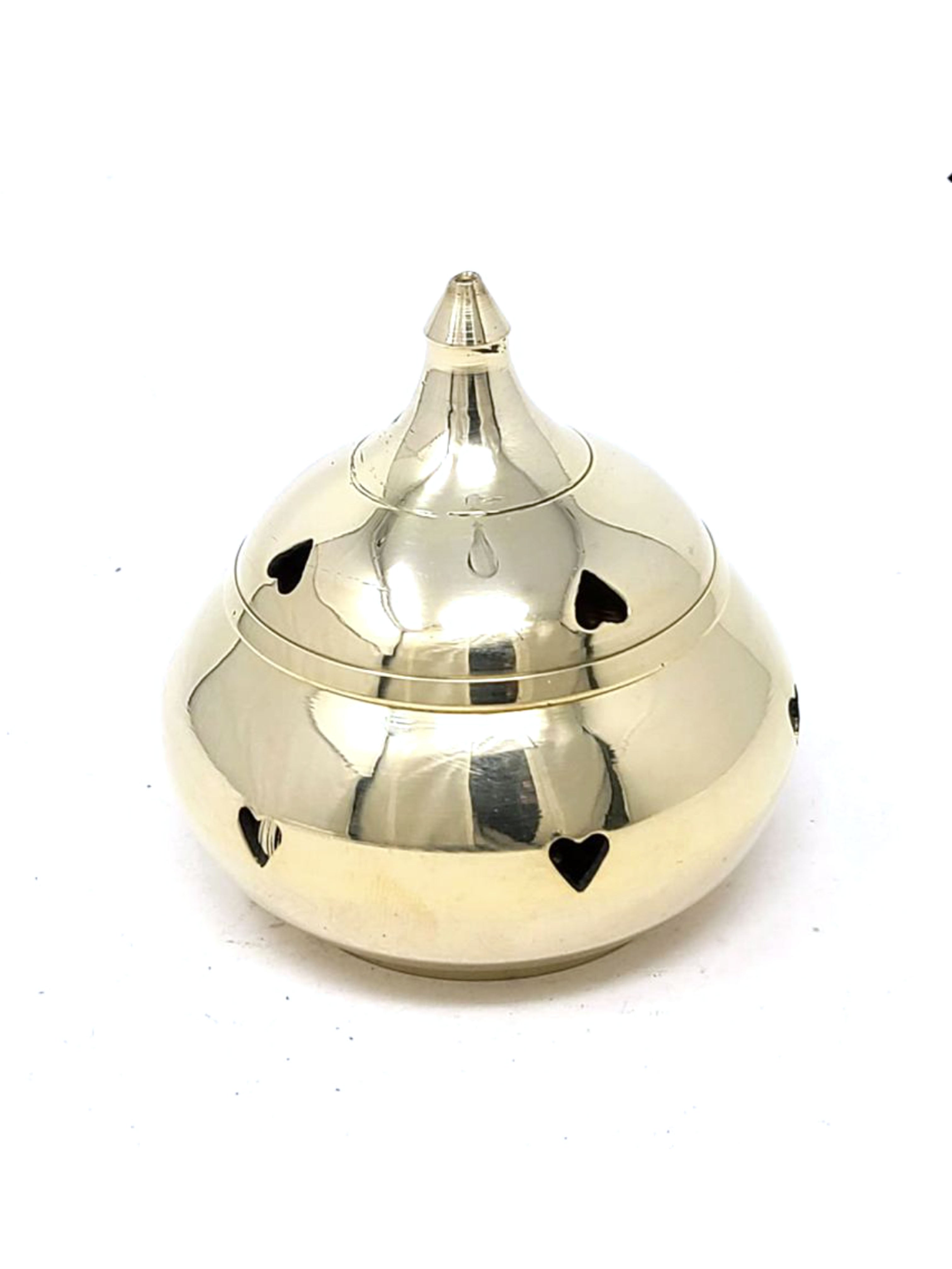 Brass HEART Incense Burner