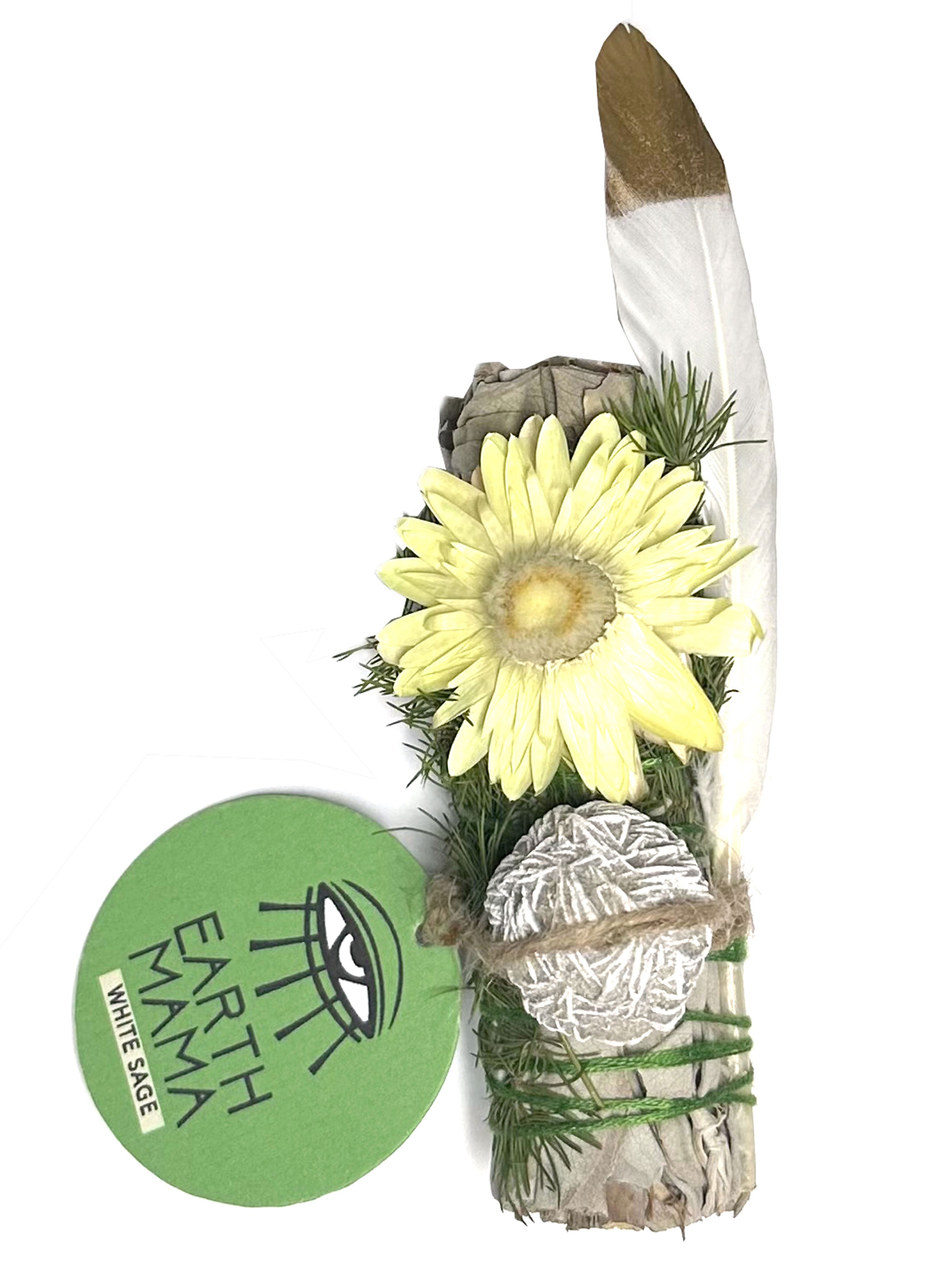 'EARTH MAMA' Ritual Sage Wand + Desert Rose