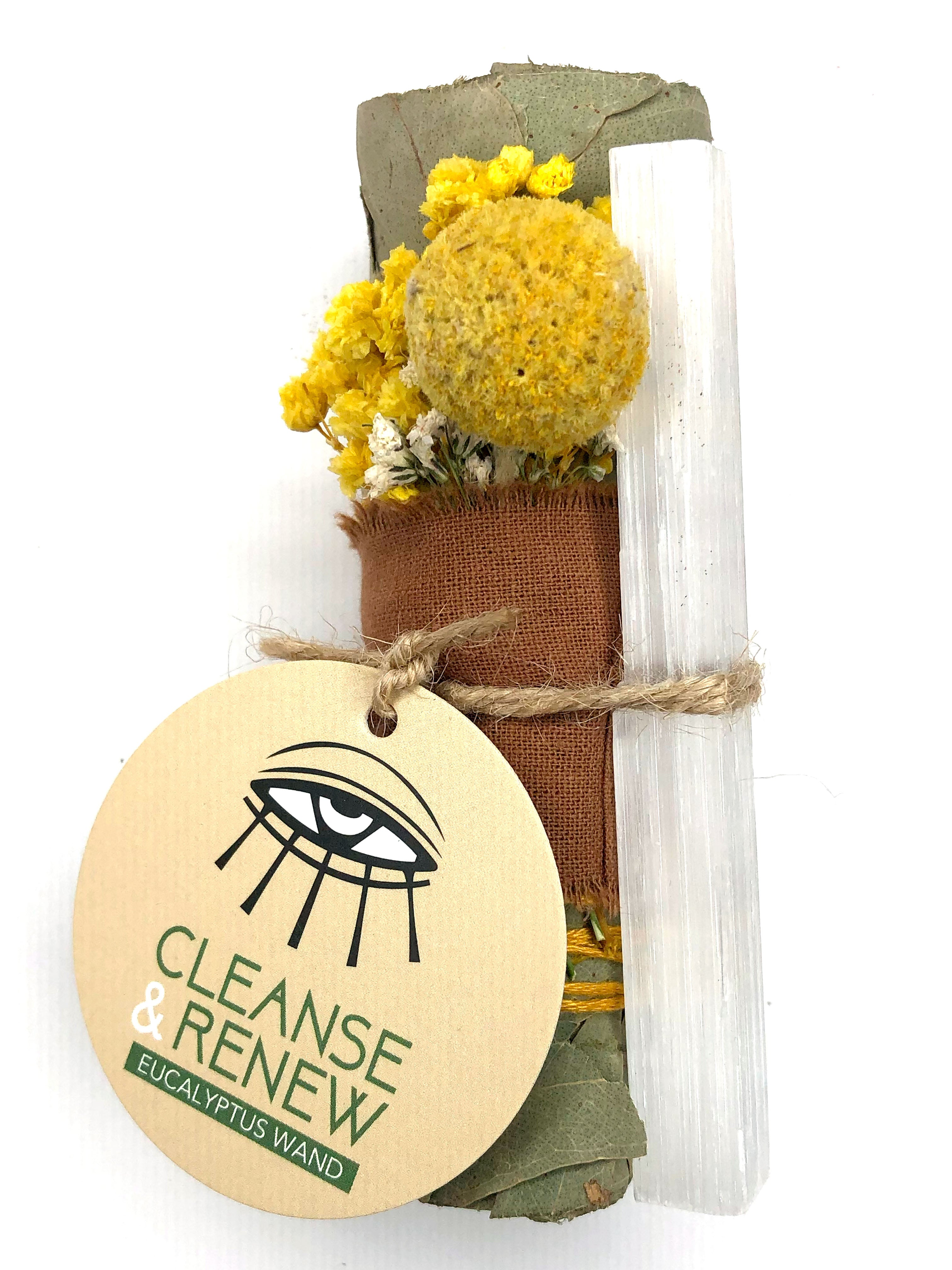 'CLEANSE & RENEW' Ritual Wand (Eucalyptus + Selenite)