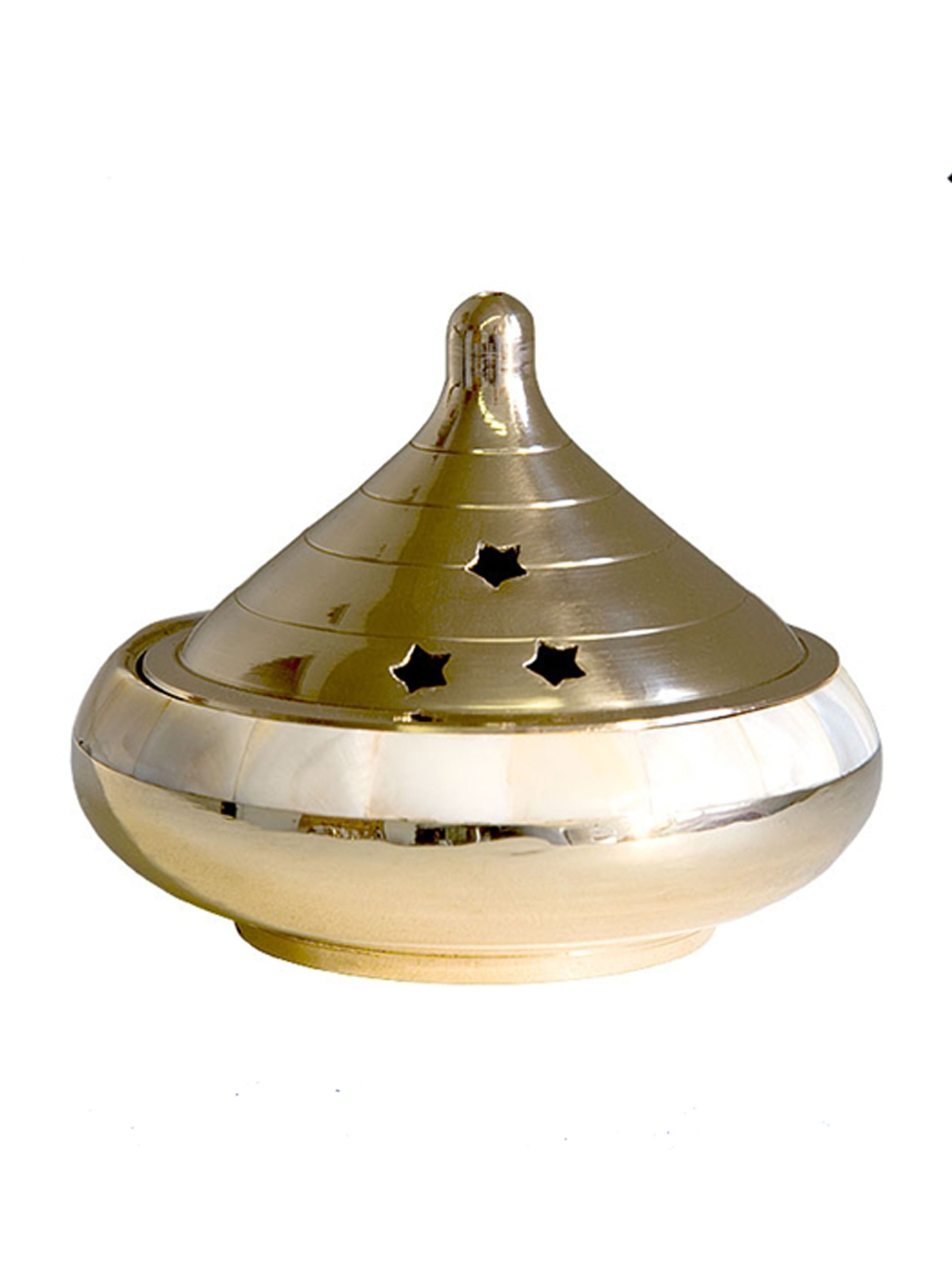 Brass Mother of Pearl Incense Burner