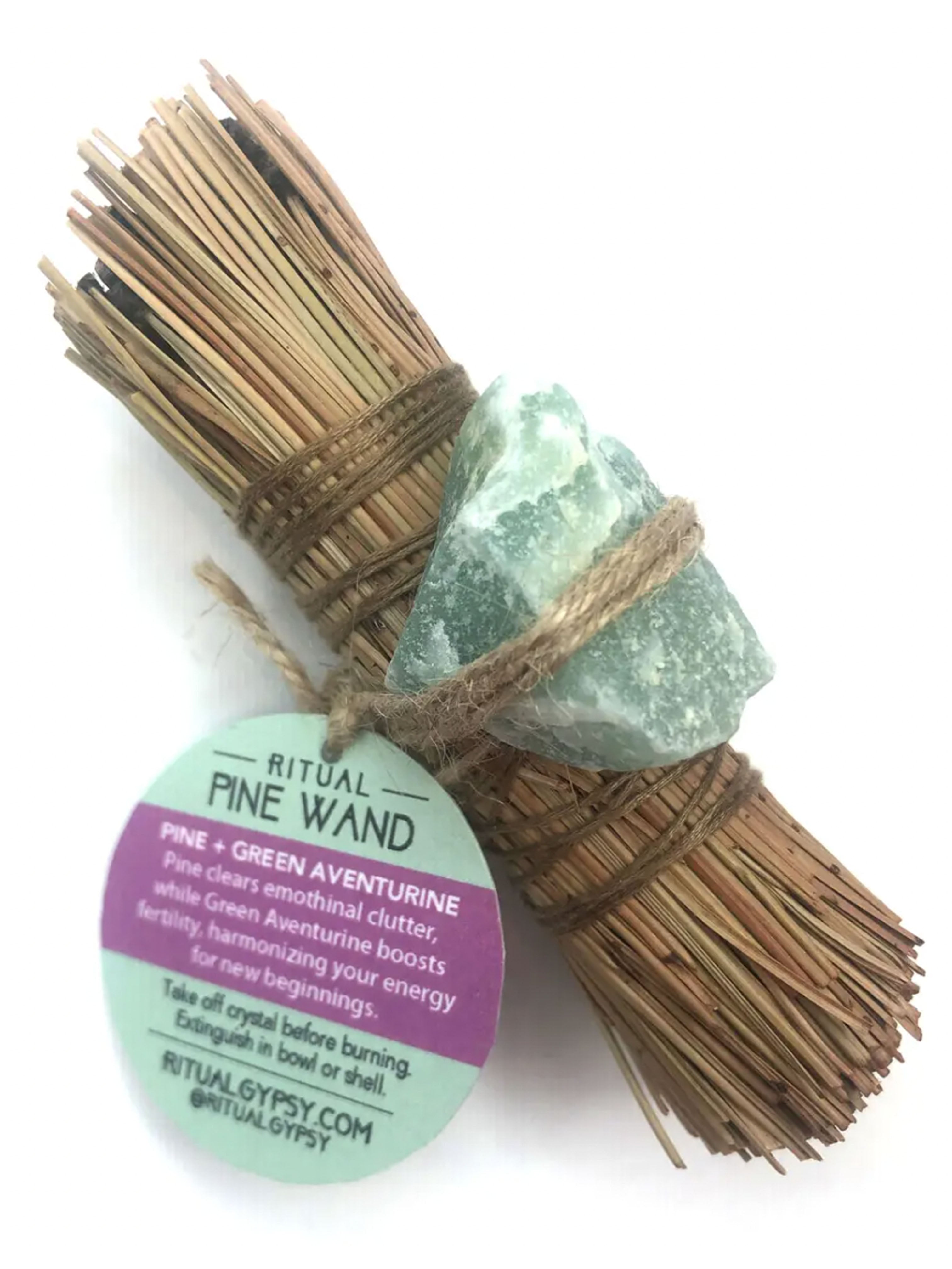 'PINE-ING FOR YOU' Ritual Wand (Pine + Green Aventurine)