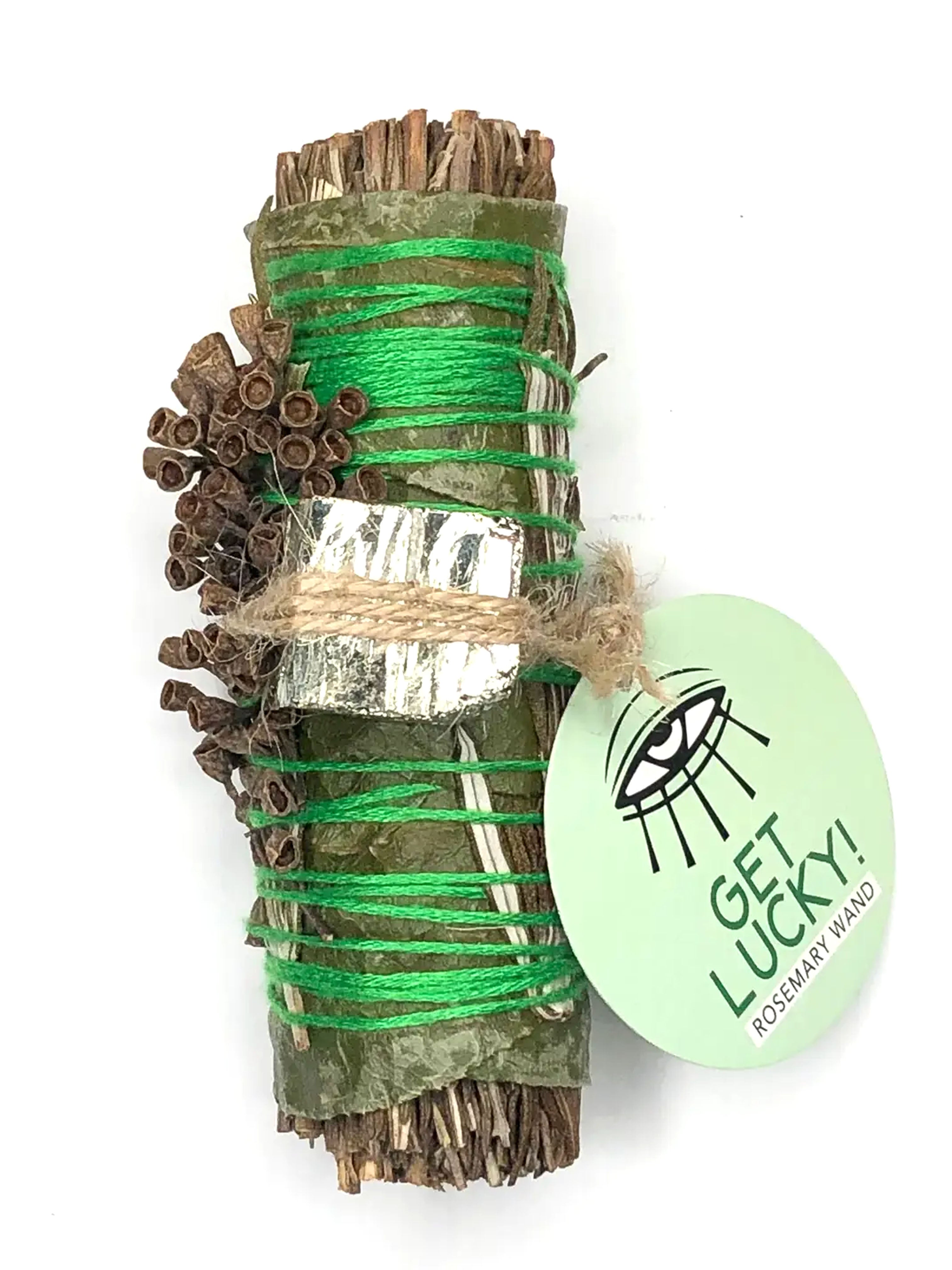 'GET LUCKY' Ritual Wand (Rosemary + Pyrite)