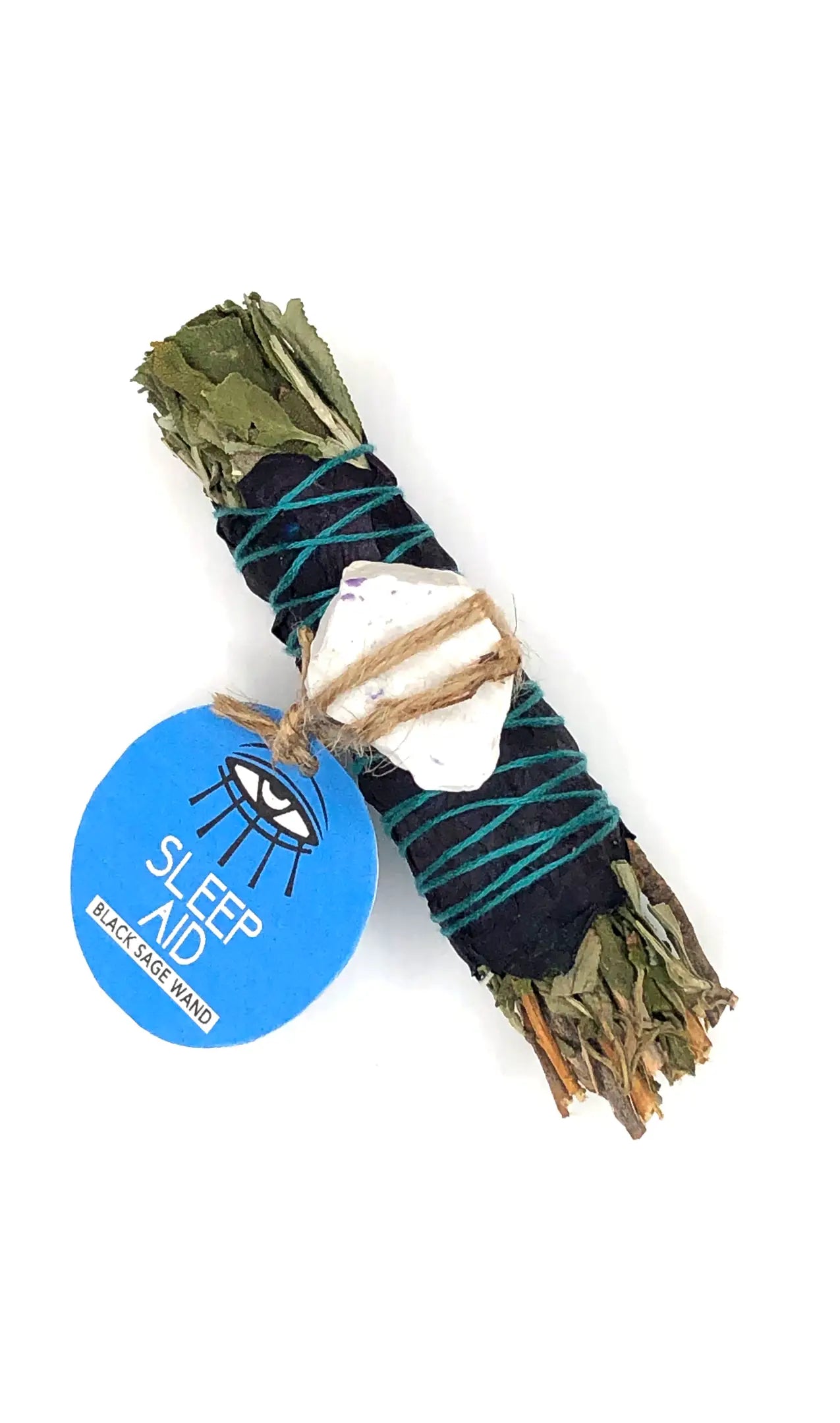 ‘SLEEP AID’ RITUAL WAND (Black Sage + Howlite)