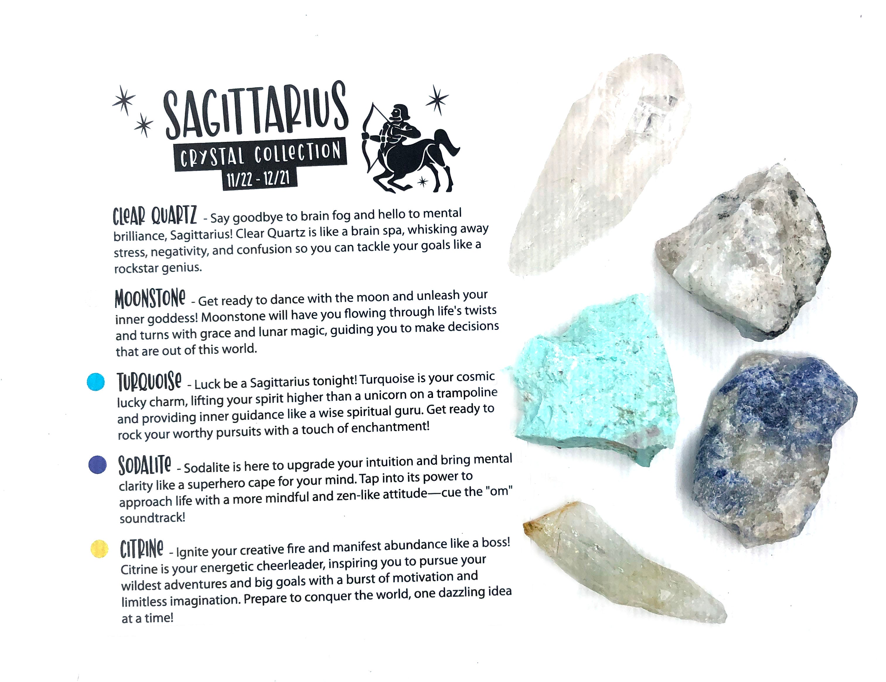 SAGITTARIUS Crystal Collection