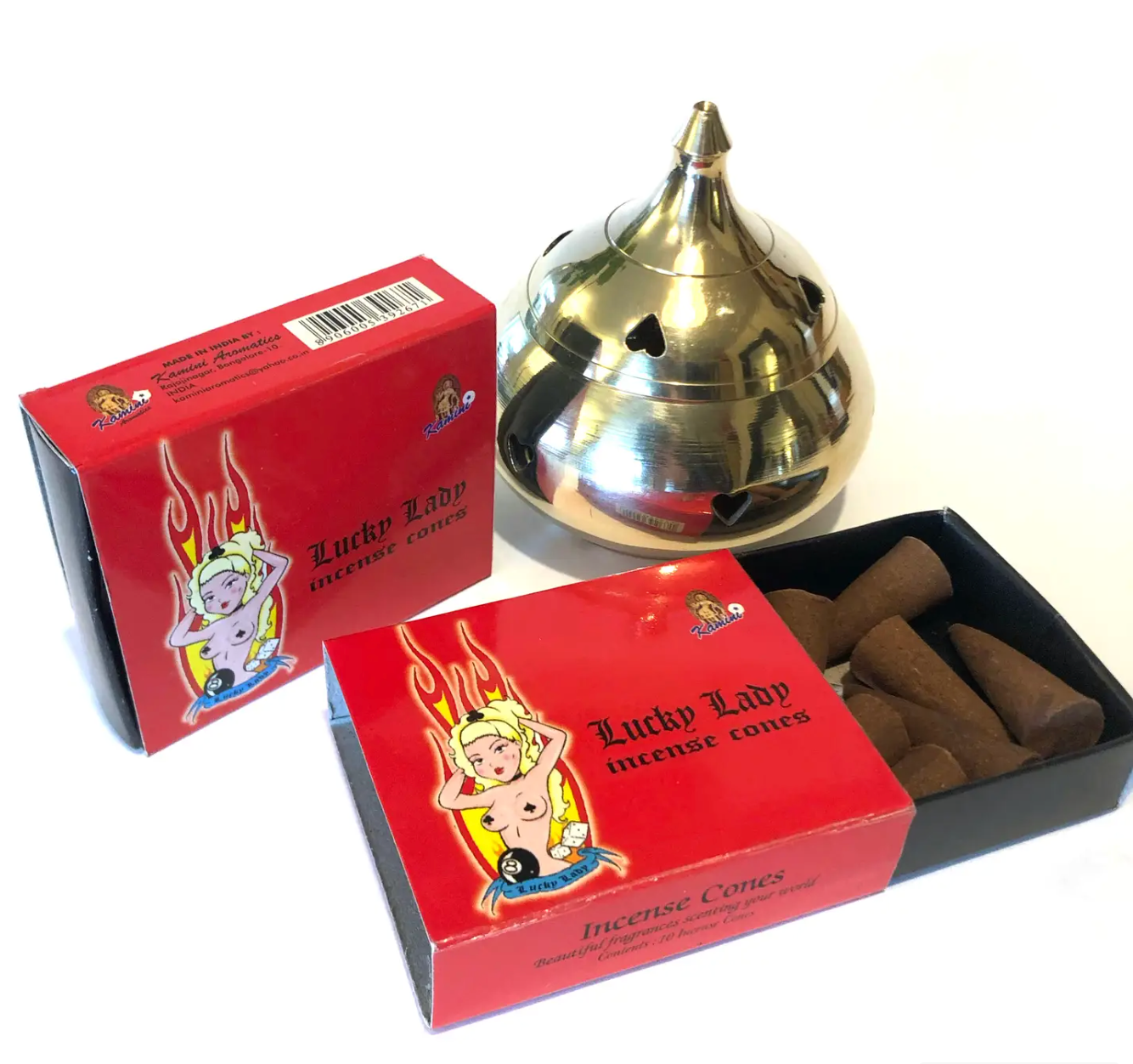 Brass HEART Incense Burner