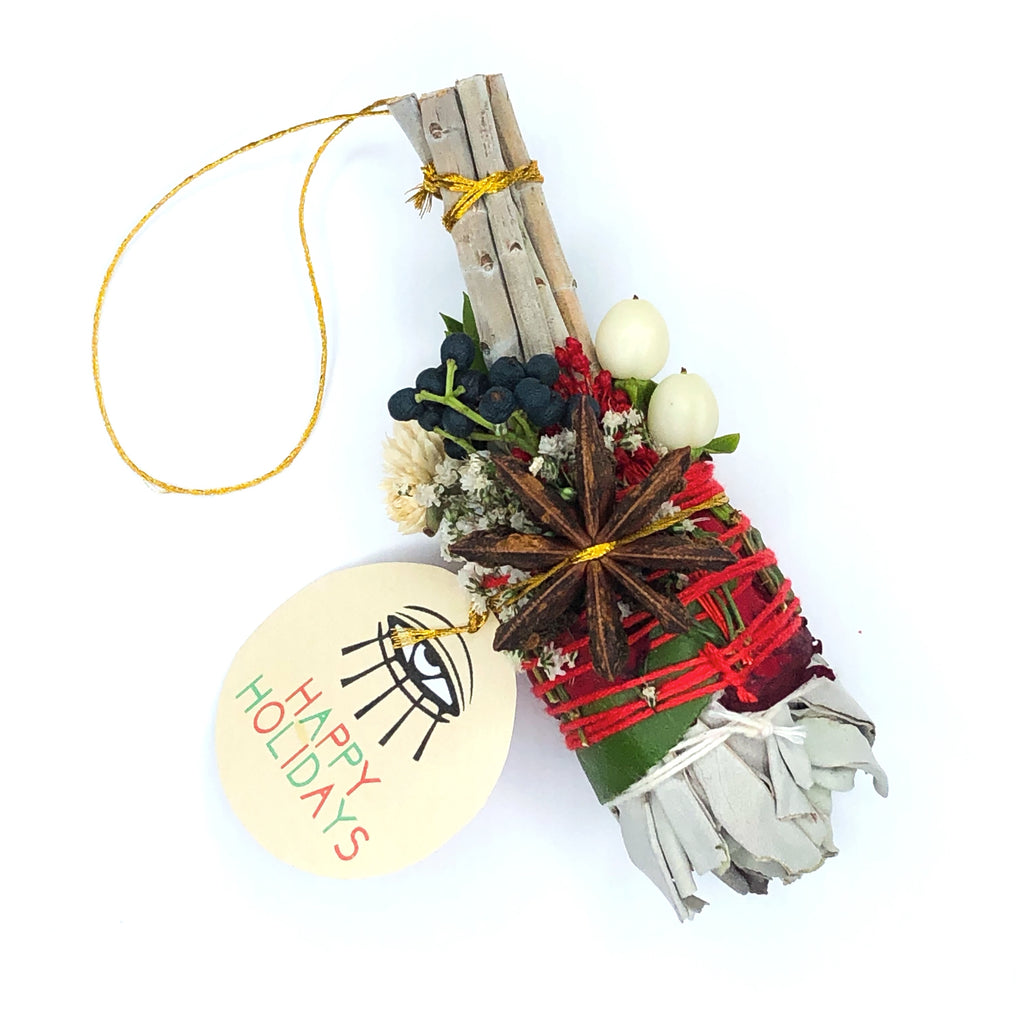 SAGE TORCH HOLIDAY ORNAMENT
